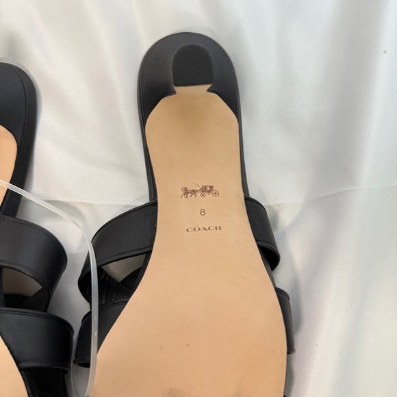 COACH Kellie Chic Black Leather Sandals NWOT - Picture 6 of 8